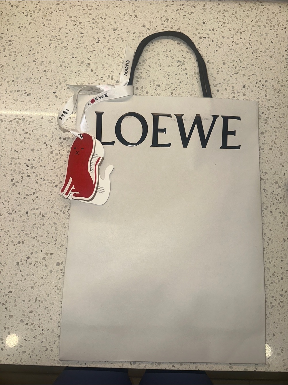 Loewe bag ribbon and booklet ready for gifting